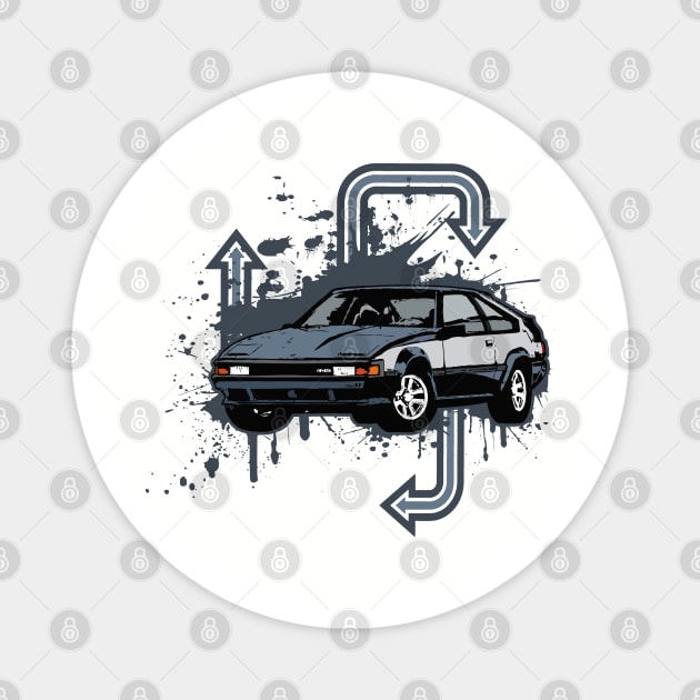 Toyota Supra Grunge Magnet by thesupragoddess